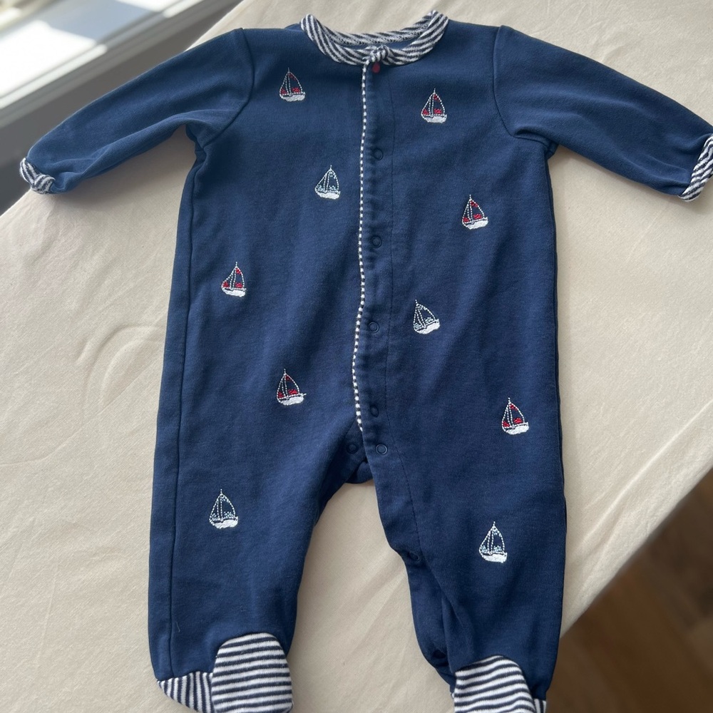 Baby Boys Sailboat Coverall 3m